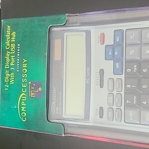 12 digit display calculator  3 port USB hub